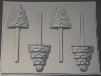 1002 Tiered Wedding Cake Chocolate or Hard Candy Lollipop Mold